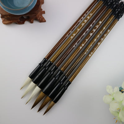 6 piece-Chinese Calligraphy Brushes Set